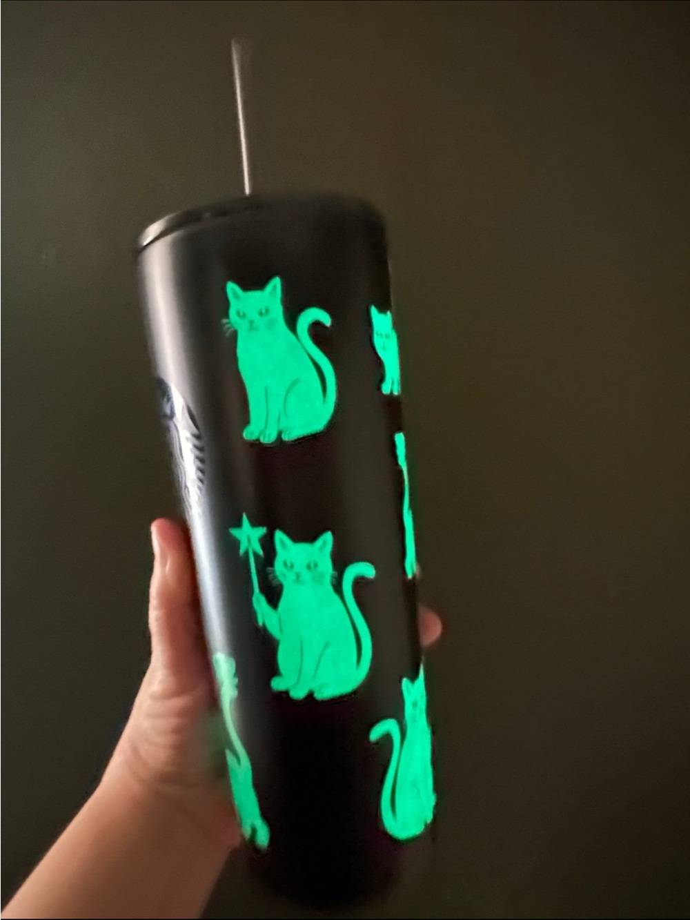 Starbucks Halloween 2026 Black Cat Glow in the Dark Tumbler